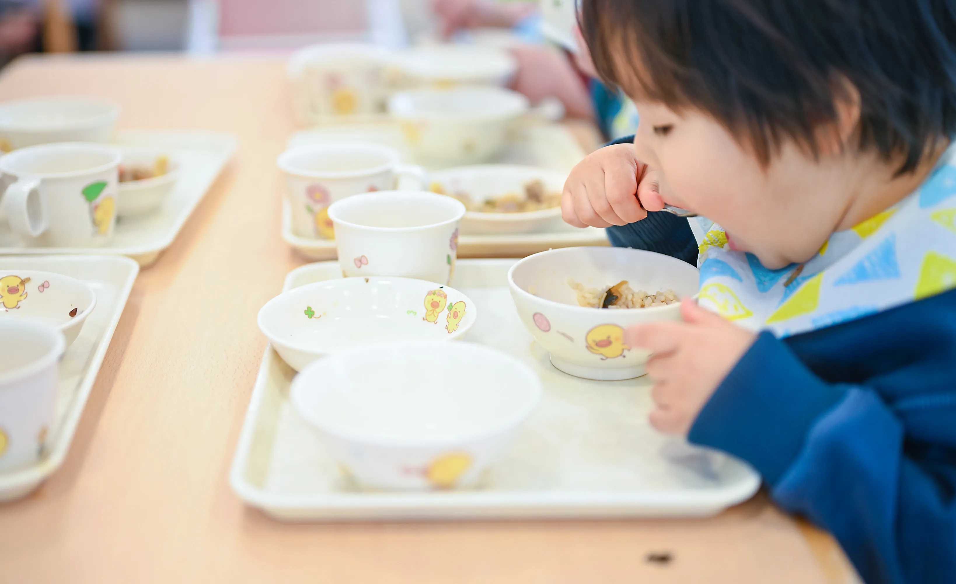 自園調理の出来立て給食